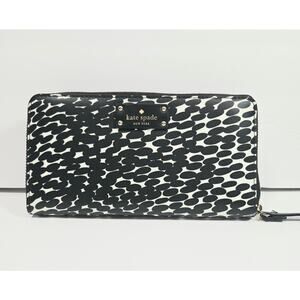 Kate Spade Grove Street Neda Zip Wallet Black White